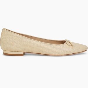 Saks Fifth Avenue's ballet flats made of raffia and trimmed with nappa leather.